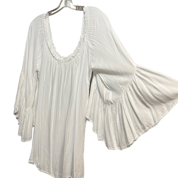 Venus Elan Ruffle Bell Sleeve Top / Mini Dress OSFM - Picture 3 of 10